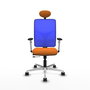 PIQUERAS Y CRESPO Silla de oficina Motilla Naranja y Azul