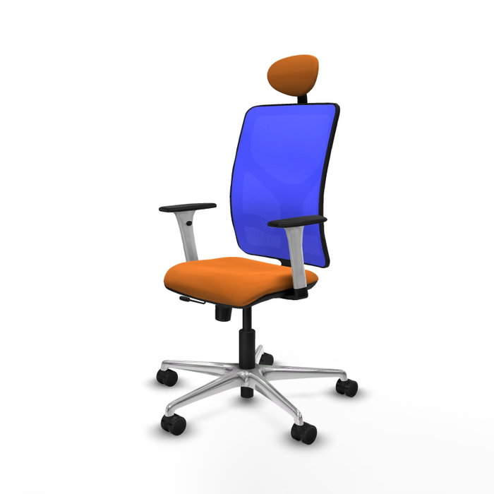 PIQUERAS Y CRESPO Silla de oficina Motilla Naranja y Azul PIQUERAS Y CRESPO Silla de oficina Motilla Naranja y Azul