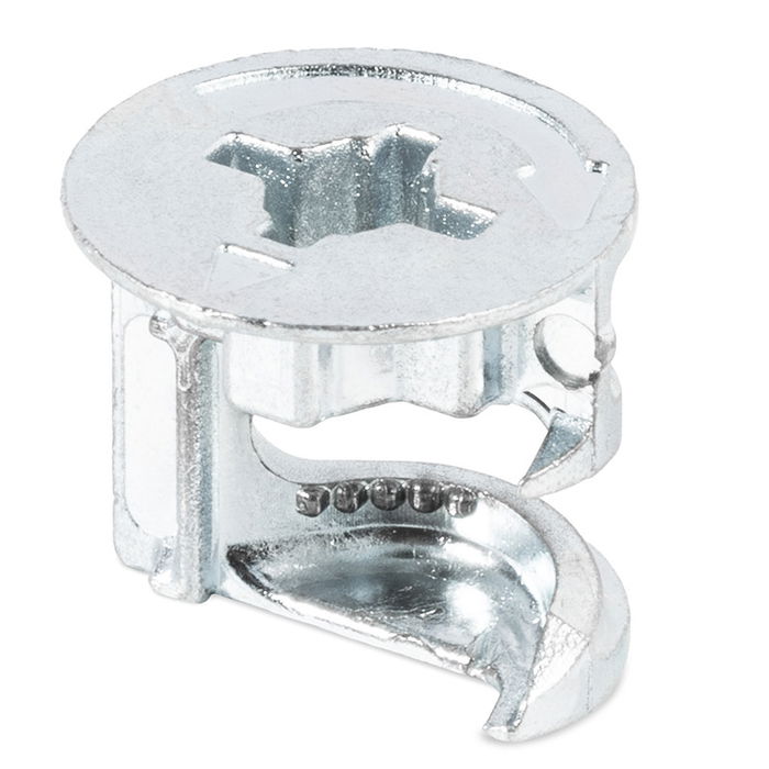 HERRAJES ALK Excéntrica MI-FIX D15-14, Zincado Zamak, Espesor 18mm, Diseño I9 para Muebles HERRAJES ALK Excéntrica MI-FIX D15-14, Zincado Zamak, Espesor 18mm, Diseño I9 para Muebles