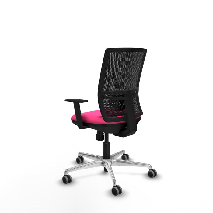 PIQUERAS Y CRESPO Silla de oficina Yunquera con mecanismo Sincro, Rosa y Negro PIQUERAS Y CRESPO Silla de oficina Yunquera con mecanismo Sincro, Rosa y Negro
