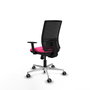 PIQUERAS Y CRESPO Silla de oficina Yunquera con mecanismo Sincro, Rosa y Negro
