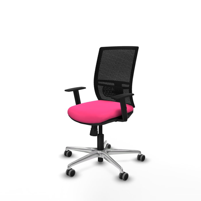 PIQUERAS Y CRESPO Silla de oficina Yunquera con mecanismo Sincro, Rosa y Negro PIQUERAS Y CRESPO Silla de oficina Yunquera con mecanismo Sincro, Rosa y Negro