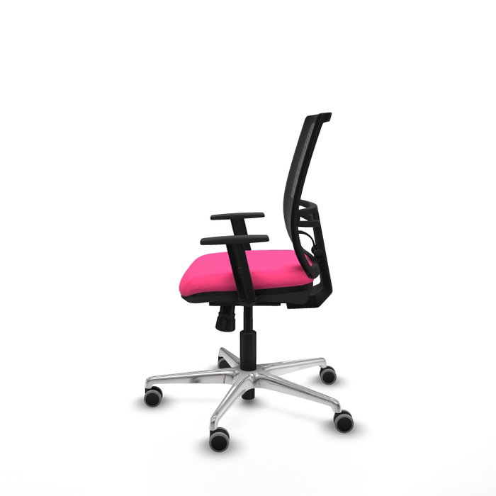 PIQUERAS Y CRESPO Silla de oficina Yunquera con mecanismo Sincro, Rosa y Negro PIQUERAS Y CRESPO Silla de oficina Yunquera con mecanismo Sincro, Rosa y Negro