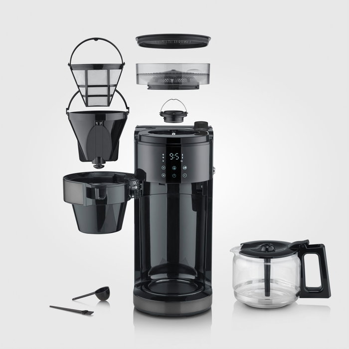 Severin KA 4830 Cafetera de goteo con molinillo y jarra de cristal Severin KA 4830 Cafetera de goteo con molinillo y jarra de cristal