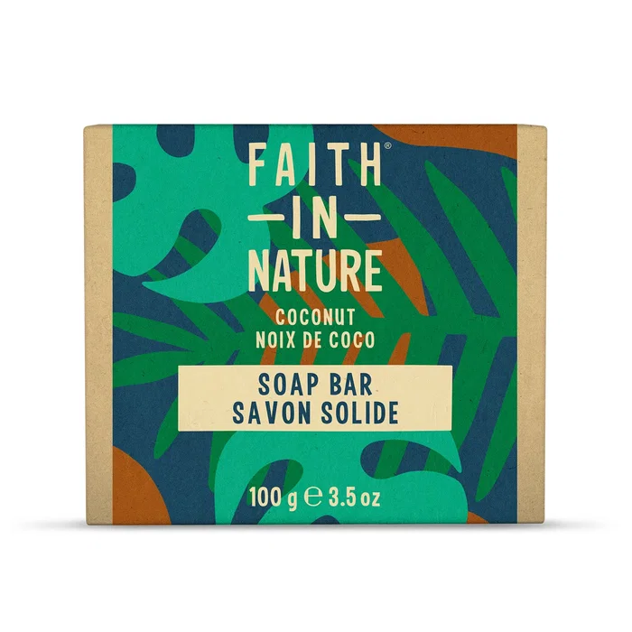 Faith In Nature Barra de jabón de coco, limpieza e hidratación, 100 g Faith In Nature Barra de jabón de coco, limpieza e hidratación, 100 g