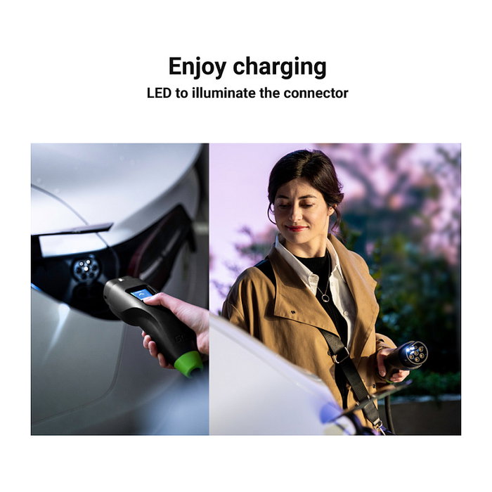 Green Cell Habu EV-Ladestation 7m 2-in-1 11kw Black Cargador para Vehículos Eléctricos Green Cell Habu EV-Ladestation 7m 2-in-1 11kw Black Cargador para Vehículos Eléctricos