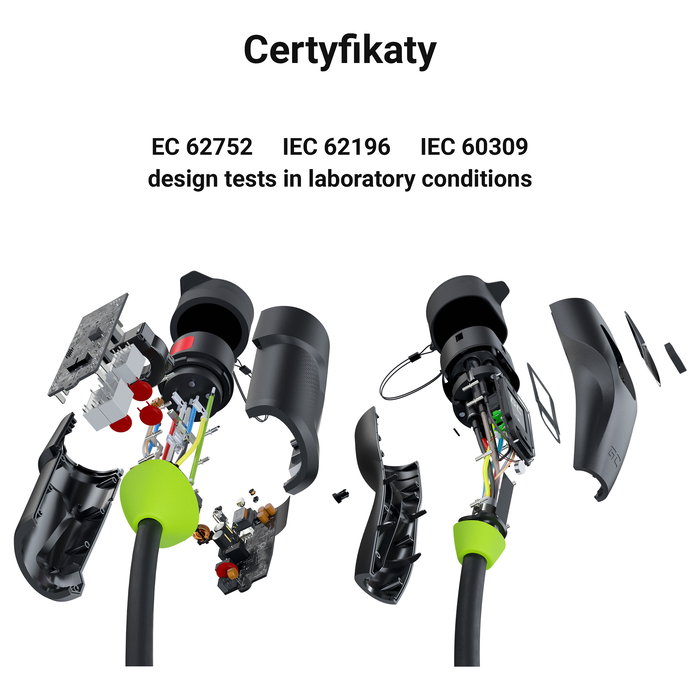 Green Cell Habu EV-Ladestation 7m 2-in-1 11kw Black Cargador para Vehículos Eléctricos Green Cell Habu EV-Ladestation 7m 2-in-1 11kw Black Cargador para Vehículos Eléctricos