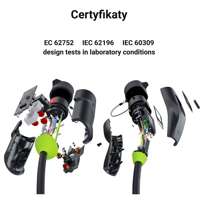 Green Cell Habu Cargador Móvil EV 11kW Tipo 2 7m Negro