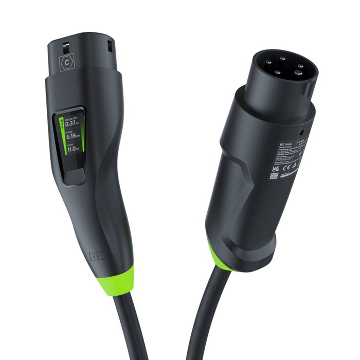 Green Cell Habu EV-Ladestation 7m 2-in-1 11kw Black Green Cell Habu EV-Ladestation 7m 2-in-1 11kw Black