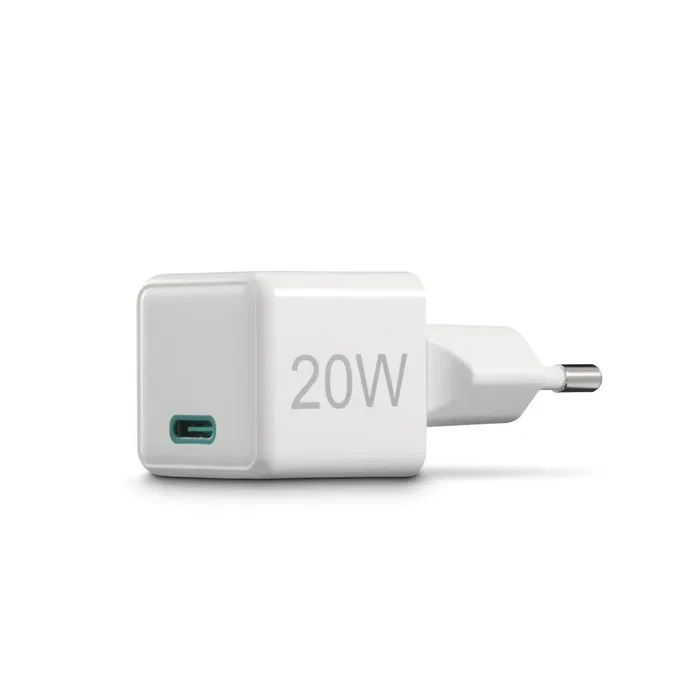 Hama 00201980 Cargador Rápido USB-C 20W PD QC 3.0 Blanco Compacto para iPhone 11/12/13/14/15 Smartphones y Tablets