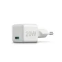 Hama 00201980 Cargador Rápido USB-C de 20W con Power Delivery y Quick Charge 3.0, Blanco, Compacto, Compatible con iPhone 11/12/13/14/15, Smartphones, Tablets y Más