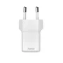 Hama 00201980 Cargador Rápido USB-C de 20W con Power Delivery y Quick Charge 3.0, Blanco, Compacto, Compatible con iPhone 11/12/13/14/15, Smartphones, Tablets y Más