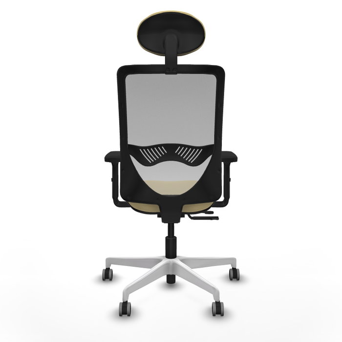 PIQUERAS Y CRESPO Silla de oficina Zulema con mecanismo Sincro/Traslack, Crema y Gris PIQUERAS Y CRESPO Silla de oficina Zulema con mecanismo Sincro/Traslack, Crema y Gris