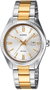 Casio LTP-1302PSG-7AVE con correa dorada y esfera gris