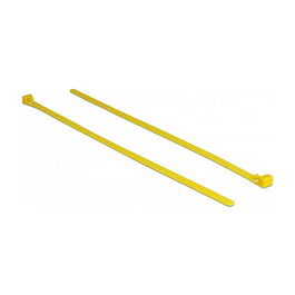 DeLOCK Bridas Reutilizables Amarillas 300 x 7,6 mm (100 unidades)