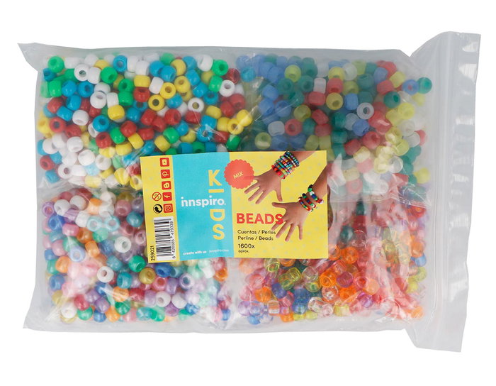 Innspiro Cuentas de Plástico Eco Grosellas Multicolor 9mm (1600 unidades aprox.) Innspiro Cuentas de Plástico Eco Grosellas Multicolor 9mm (1600 unidades aprox.)