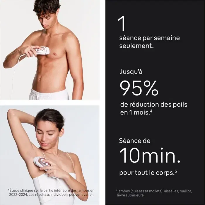 Braun Depiladora de Luz Pulsada IPL PL7253, 400.000 Destellos, Oro Rosa / Blanco