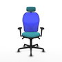 PIQUERAS Y CRESPO Silla de oficina Jorquera Turquesa y Azul