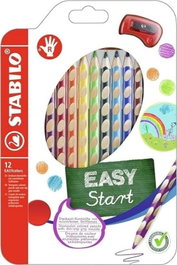 STABILO Estuche de 12 Lápices Easy Colors Ergonómicos para Diestros