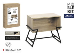 Inde Mesita Auxiliar Met-Madera 50 cm x 33 cm x 45 cm (3 Unidades)