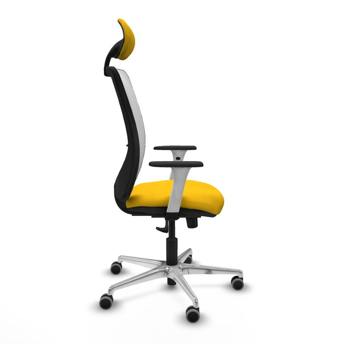PIQUERAS Y CRESPO Silla de oficina Zulema con Mecanismo Sincro Amarillo y Blanco