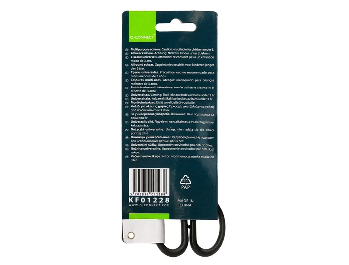 Q-connect Tijera de oficina inoxidable 17 cm (7) en blíster