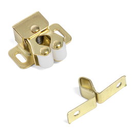 HERRAJES ALK Golpete Duplo Doble Rodillo Goma Latón para Puertas