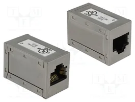 DeLOCK 86088 Adaptador RJ45 Hembra a Hembra Cat.5e STP Gris