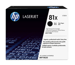 HP Cartucho de Tóner Original CF281X 81X Alta Capacidad Negro para LaserJet M605 M606 M630 M632 - 25.000 páginas