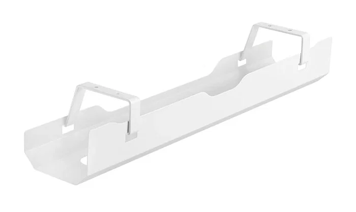 Neomounts ADS07-122WH Bandeja Organizadora de Cables para Escritorio, Acero Blanco, Montaje con Tornillos, 1 Pieza