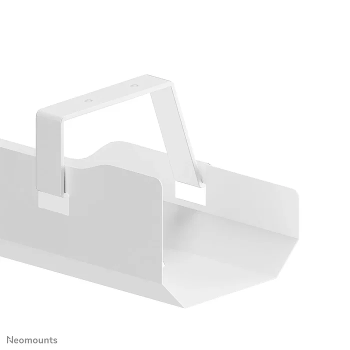 Neomounts ADS07-122WH Bandeja Organizadora de Cables para Escritorio, Acero Blanco, Montaje con Tornillos, 1 Pieza