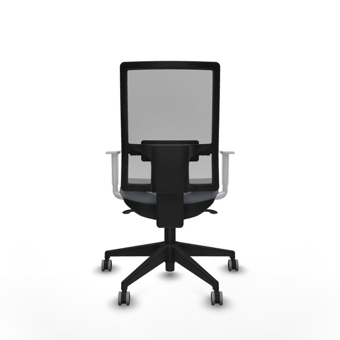 PIQUERAS Y CRESPO Silla de oficina Horna Gris con mecanismo Sincro y reposabrazos blancos PIQUERAS Y CRESPO Silla de oficina Horna Gris con mecanismo Sincro y reposabrazos blancos