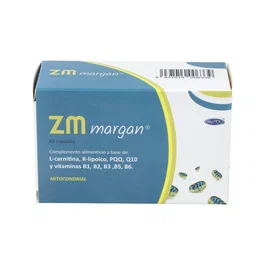 MARGAN Zm Margan 60Cap. Suplemento Energético con L-Carnitina, Ácido Alfa Lipoico y Coenzima Q10 para el Metabolismo Energético