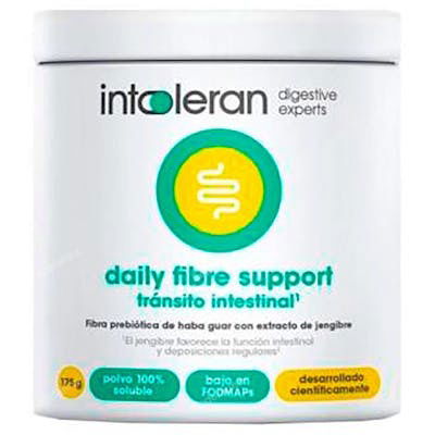INTOLERAN Soporte Fibra Prebiótica Daily Fibre Support 175 Gr con Haba Guar y Jengibre para Intestino y Dieta Baja en FODMAP