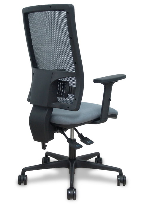 PIQUERAS Y CRESPO Silla Bormate Asincro con Malla Negra y Asiento Bali Gris PIQUERAS Y CRESPO Silla Bormate Asincro con Malla Negra y Asiento Bali Gris