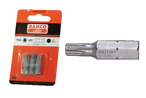 Bahco Punta Torx T-40x25=59S/T40-3P Bahco Punta Torx T-40x25=59S/T40-3P