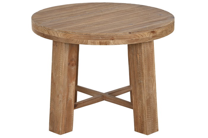DKD Home Decor Mesita Auxiliar Alpino Marron 60 x 60 x 45 cm Abeto y MDF