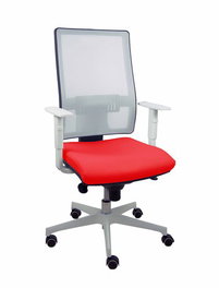 PIQUERAS Y CRESPO Silla de oficina Horna con mecanismo Sincro, Rojo y Blanco
