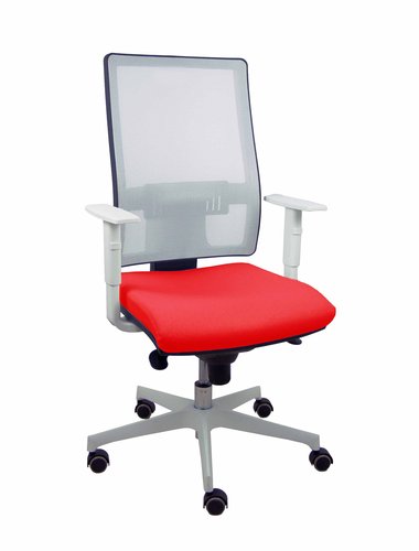 PIQUERAS Y CRESPO Silla de oficina Horna con mecanismo Sincro, Rojo y Blanco PIQUERAS Y CRESPO Silla de oficina Horna con mecanismo Sincro, Rojo y Blanco