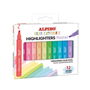 Alpino SU000012 Estuche 12 Subrayadores Pastel Color Experience Punta Biselada Tinta Base Agua