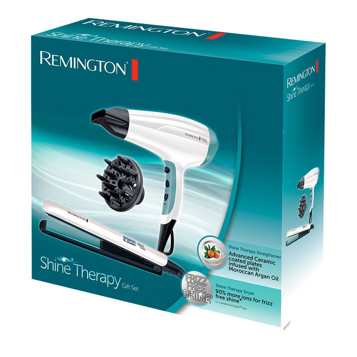 Remington Set Shine Therapy: Secador D5216 (2300W) y Plancha S8500 Remington Set Shine Therapy: Secador D5216 (2300W) y Plancha S8500