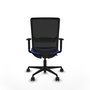 PIQUERAS Y CRESPO Silla de oficina Haches con mecanismo Sincro/Traslack Azul y Negro