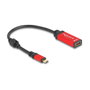 DeLOCK Adaptador USB Type-C a HDMI 8K 60 Hz HDR Rojo