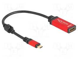 DeLOCK Adaptador USB Type-C a HDMI 8K 60 Hz HDR Rojo