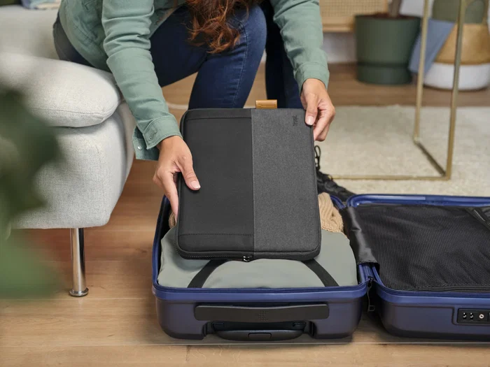 Trust Lisboa Funda para Portátiles hasta 13.3 pulg, Negro y Gris