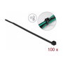 DeLOCK Bridas para cables resistentes al frío 100 x 2,5 mm negro 100 piezas