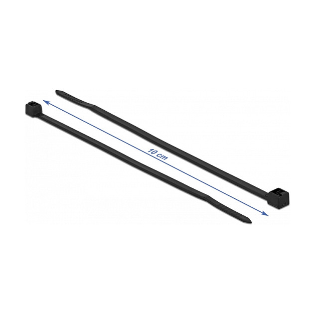 DeLOCK Bridas para cables resistentes al frío 100 x 2,5 mm negro 100 piezas DeLOCK Bridas para cables resistentes al frío 100 x 2,5 mm negro 100 piezas