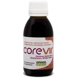 MICROVIVER Corevir Fermento Probiotico Líquido 125 ml - Suplemento para Sistema Cardiovascular, Ginkgo Biloba, Espino y Vitamina C