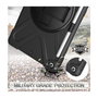 eSTUFF Funda Defender para iPad 9.7 pulgadas (2018/2017) modelo AUSTIN, 360 grados, anti-impactos, con soporte y correa - Negro