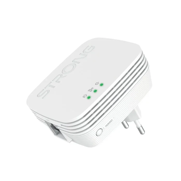 Strong POWERLWF600DUOMINI Adaptador Powerline WiFi 600 Mbit/s Gigabit Ethernet 2 Puertos Blanco Kit 2 Piezas